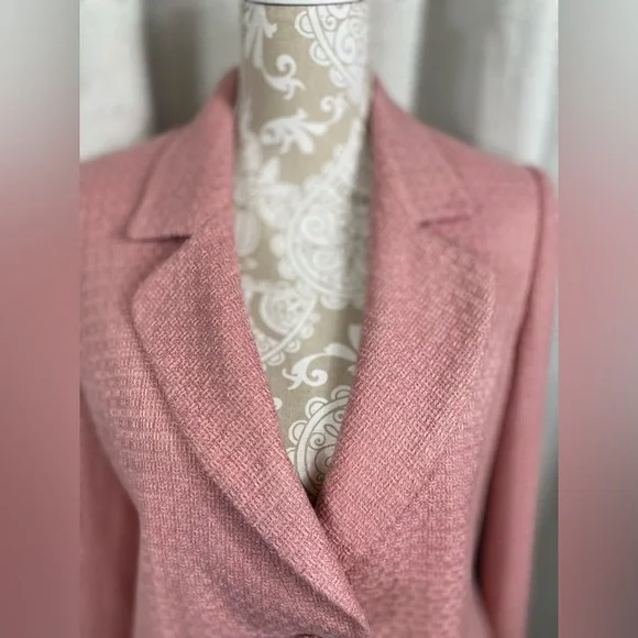 Judith Hart Petites pink textured blazer size 12P - Picture 4 of 9